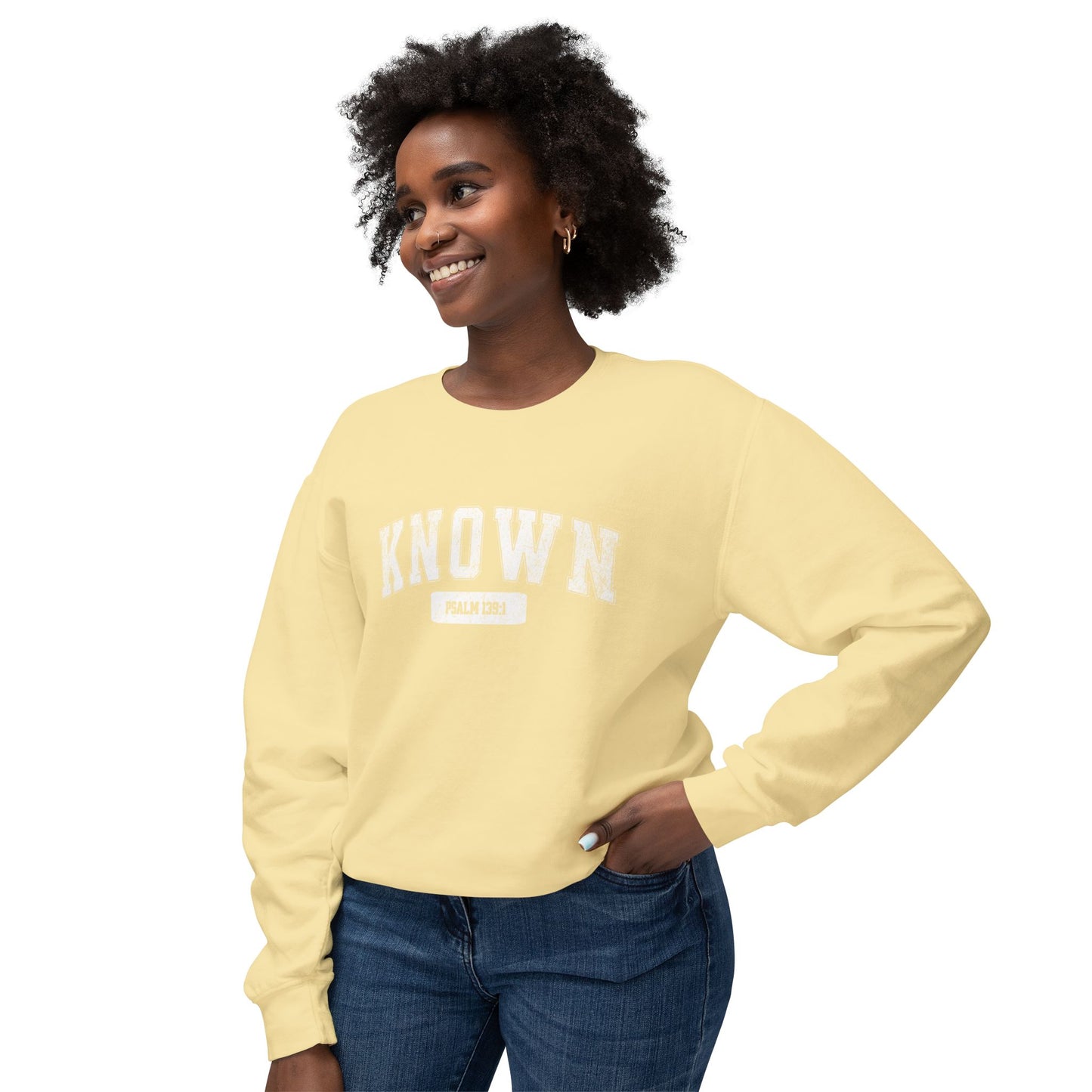 "KNOWN" VARSITY UNISEX PREMIUM SWEATSHIRT