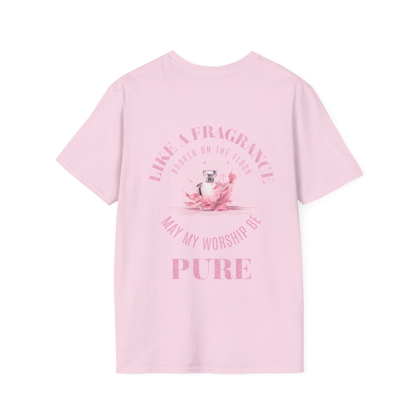 "Pure Worship" Pink Adult Unisex Softstyle Tee