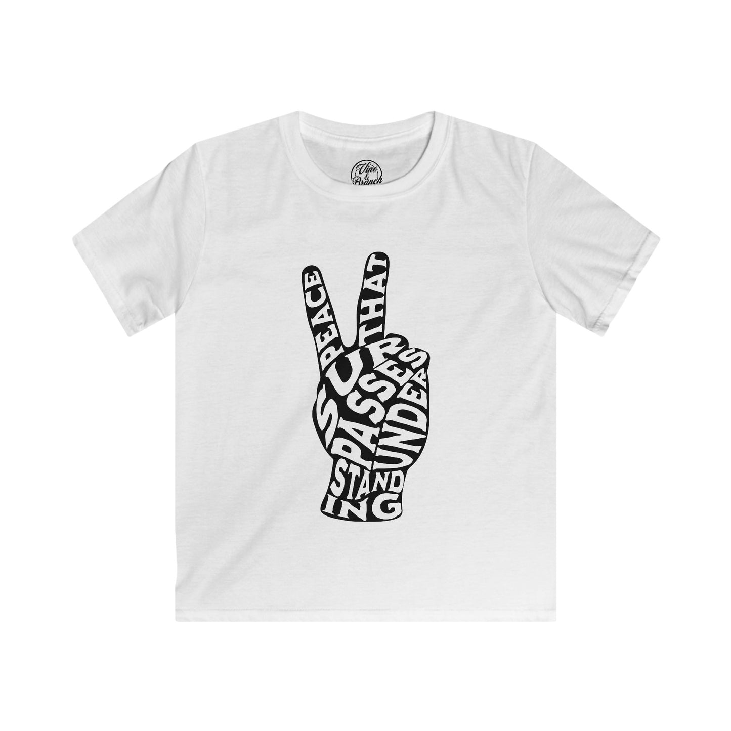 "PEACE" KIDS SOFTSTYLE TEE