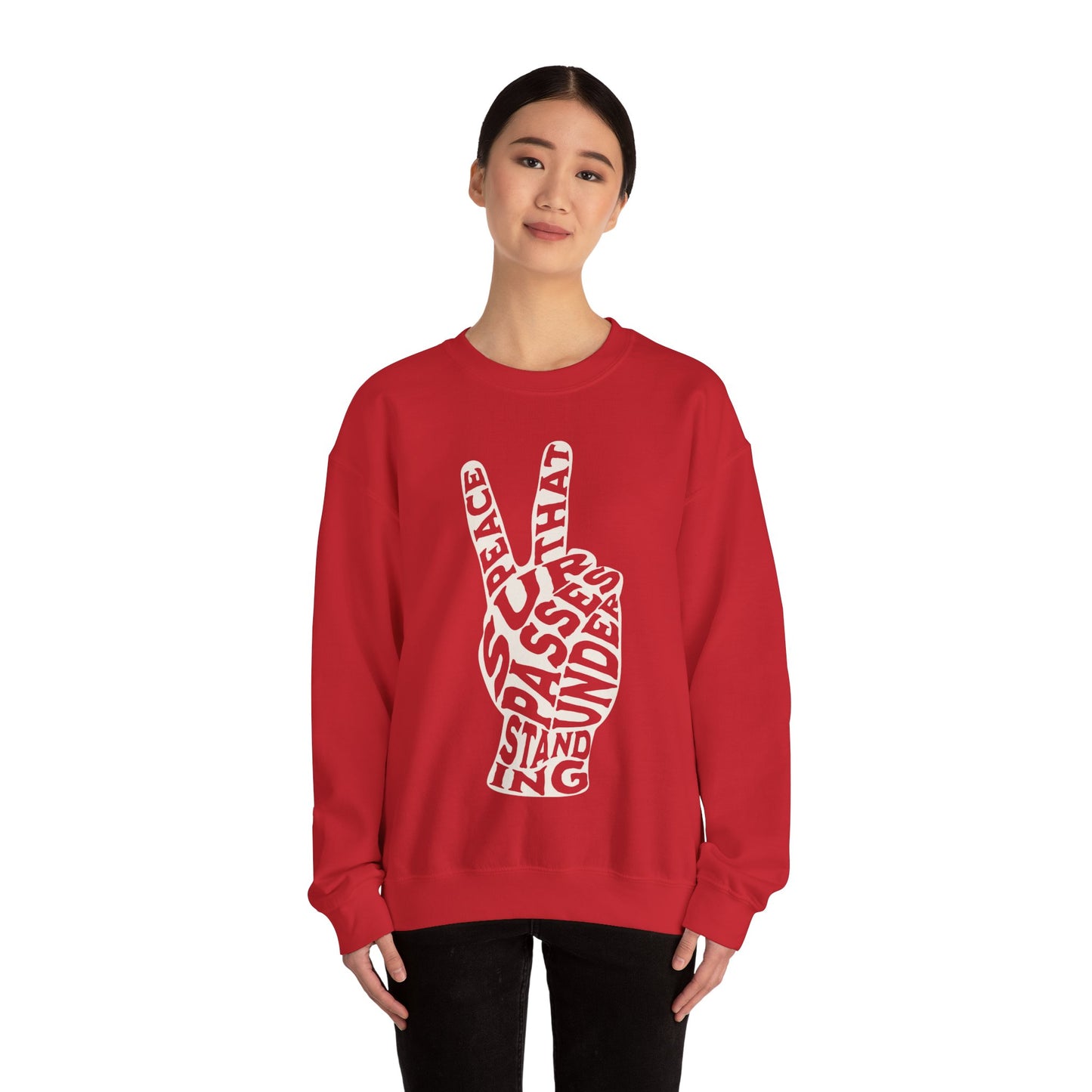 "Peace" Adult Crewneck Sweatshirt