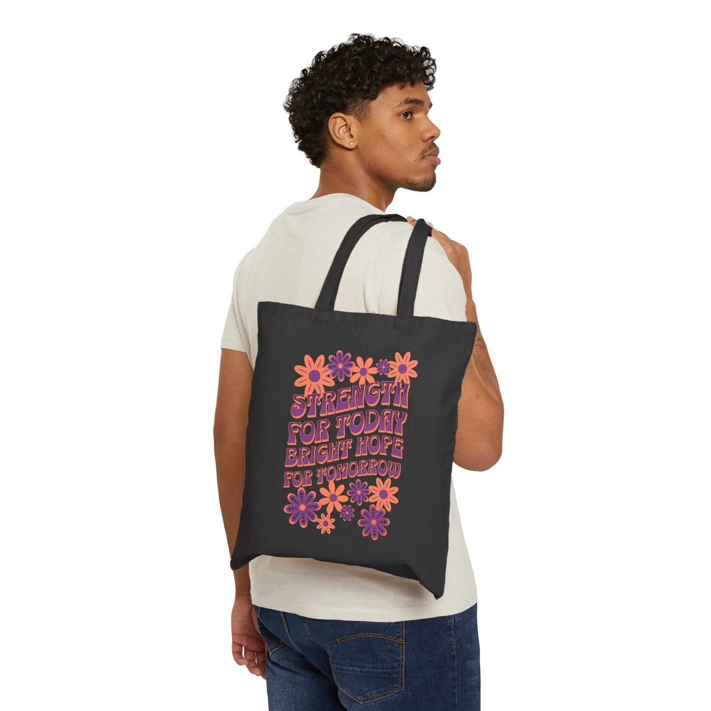 "Strength & Bright Hope" Cotton Canvas Tote Bag