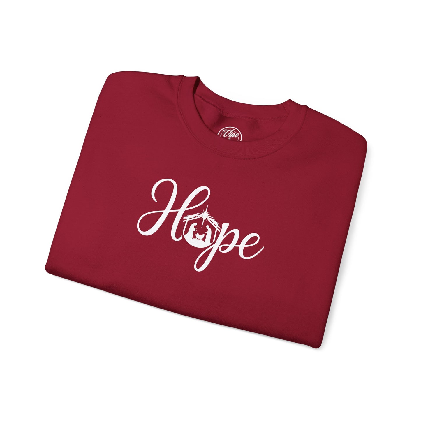 "Hope" Nativity Christmas Crewneck Sweatshirt