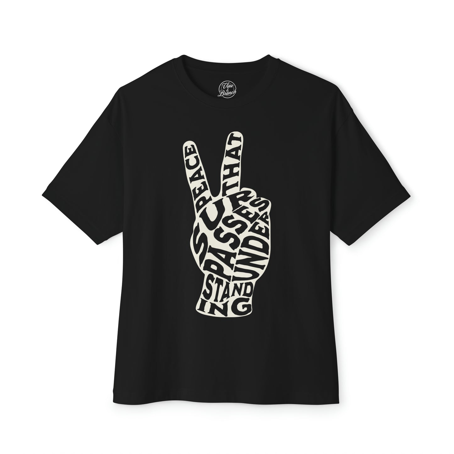 "Peace That Surpasses Understanding" Adult Unisex Oversized Boxy Tee