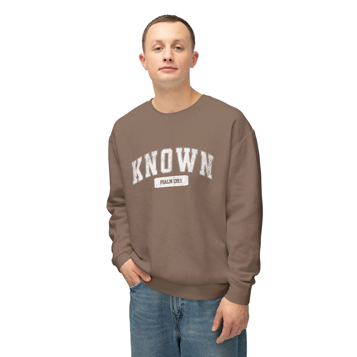 "KNOWN" VARSITY UNISEX PREMIUM SWEATSHIRT