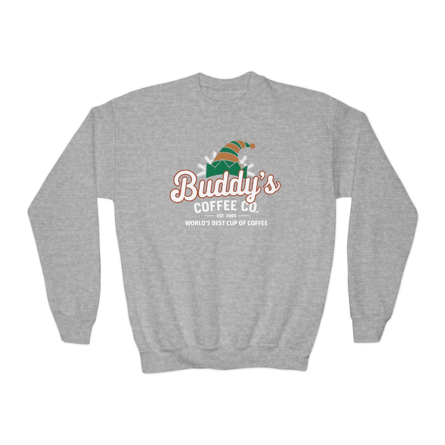 "Buddy's Coffee Co. " Christmas Kids Crewneck Sweatshirt