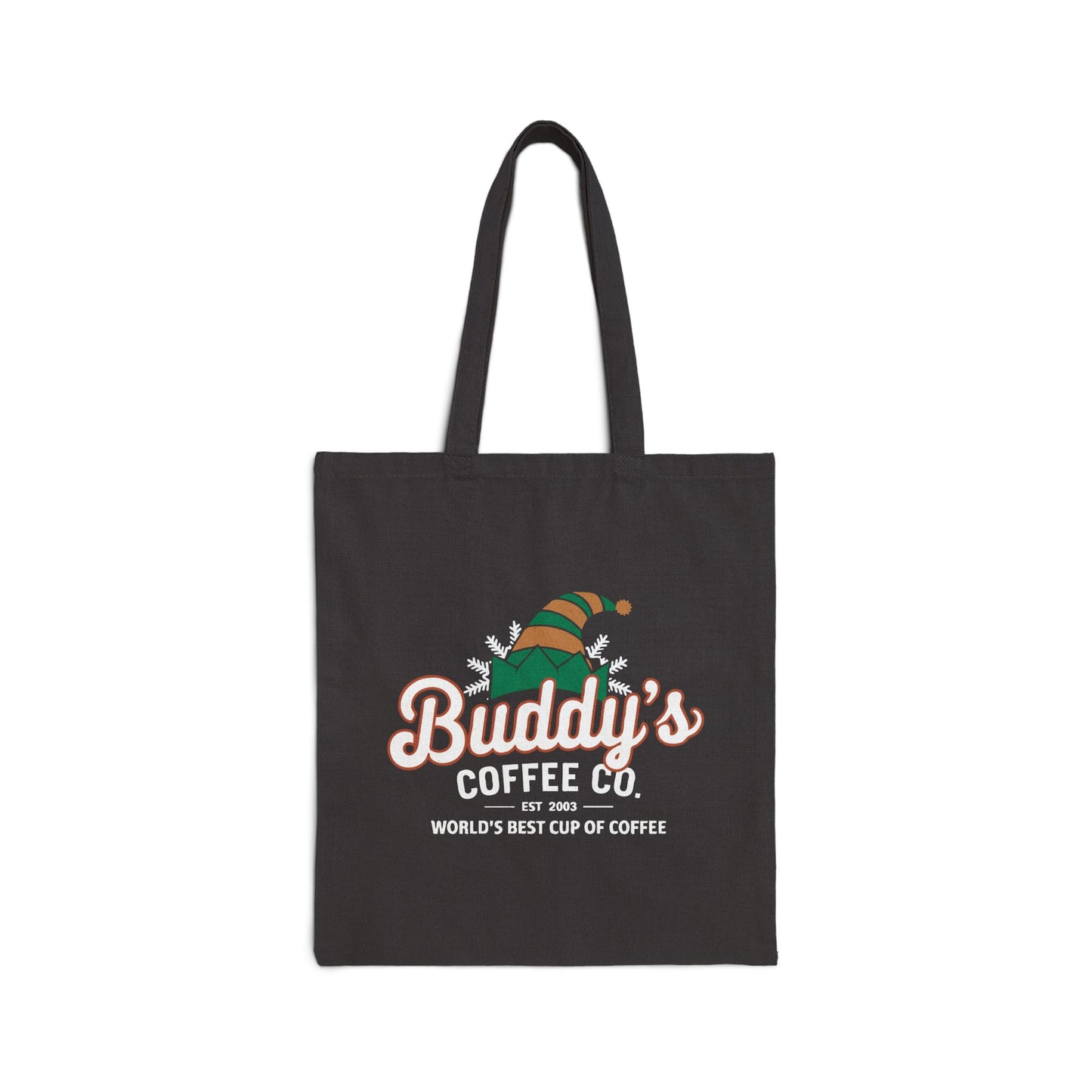 "Buddy's Coffee Co." Christmas Cotton Canvas Tote Bag