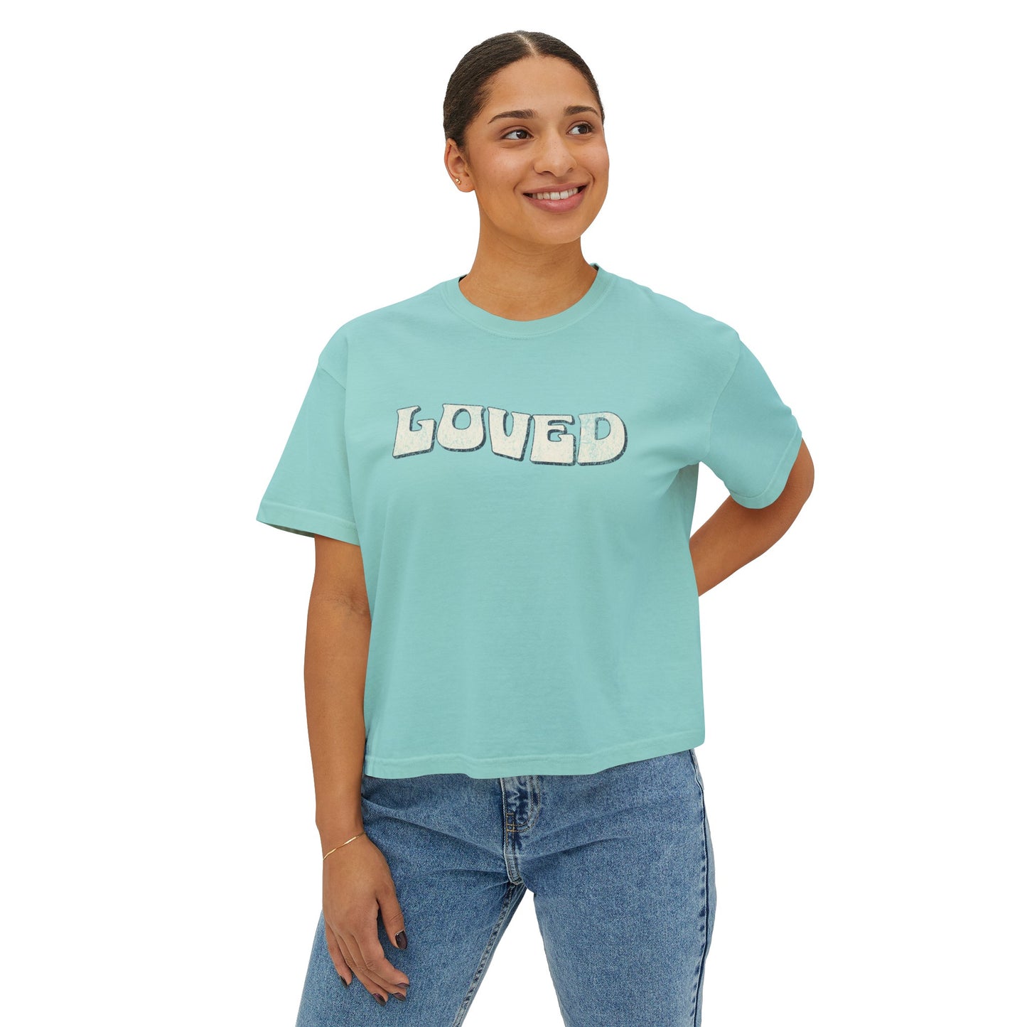 "Everlasting Love" Groovy Women's Boxy Tee