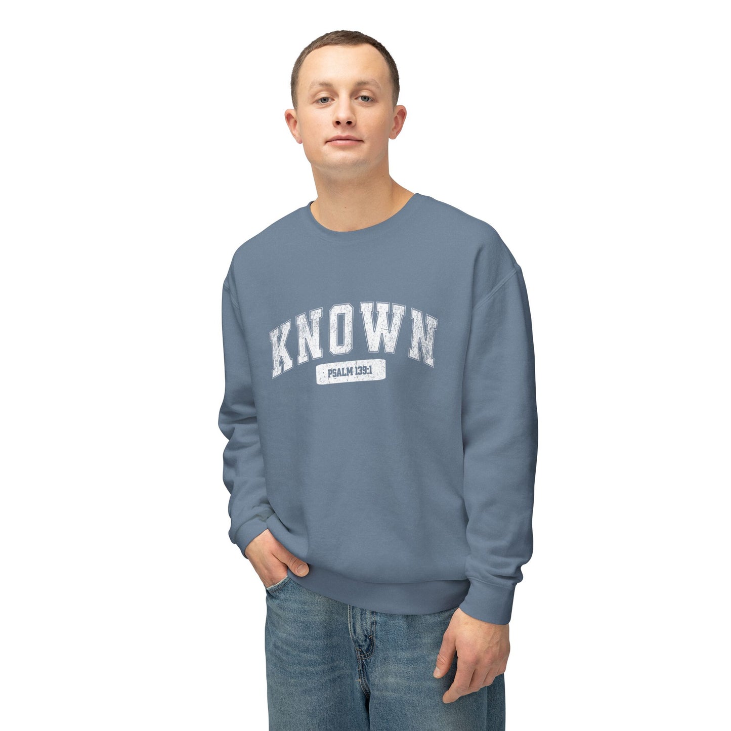 "KNOWN" VARSITY UNISEX PREMIUM SWEATSHIRT