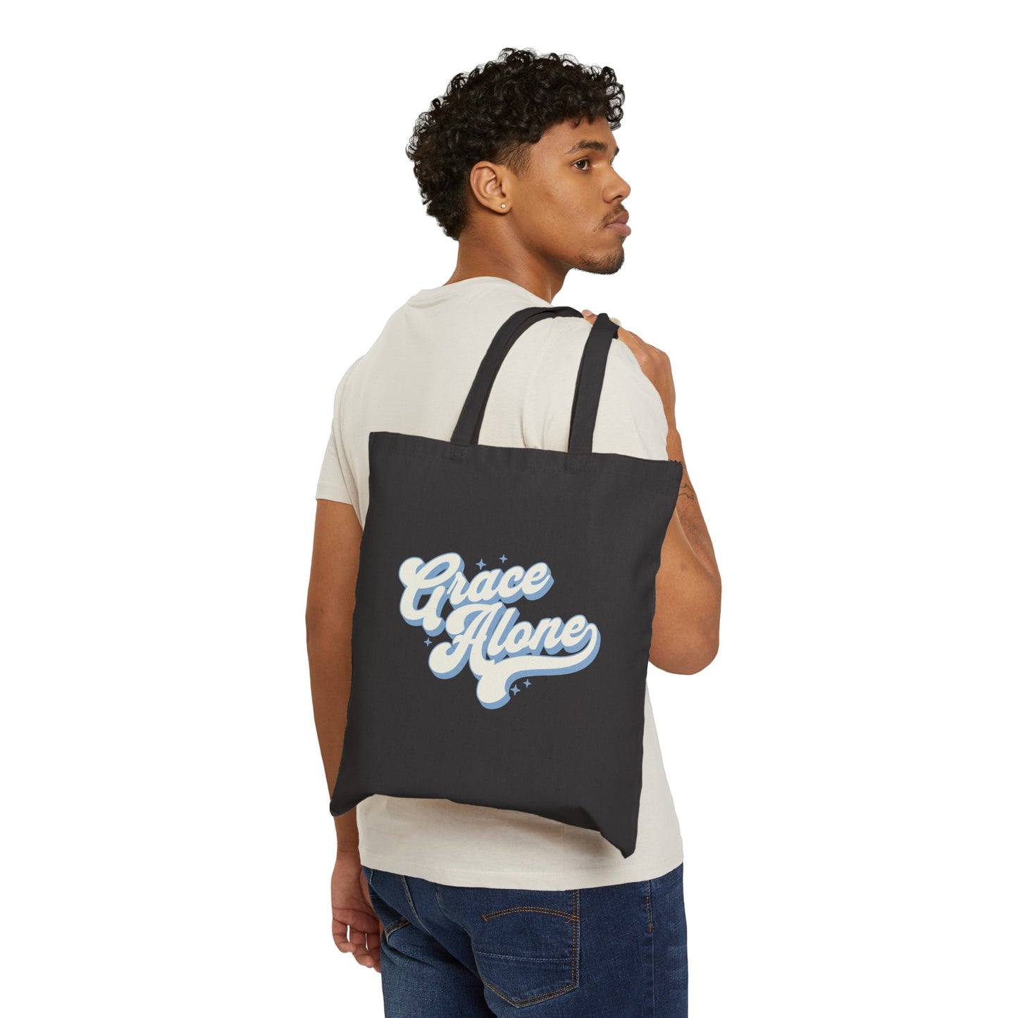 "Grace Alone" Cotton Canvas Tote Bag