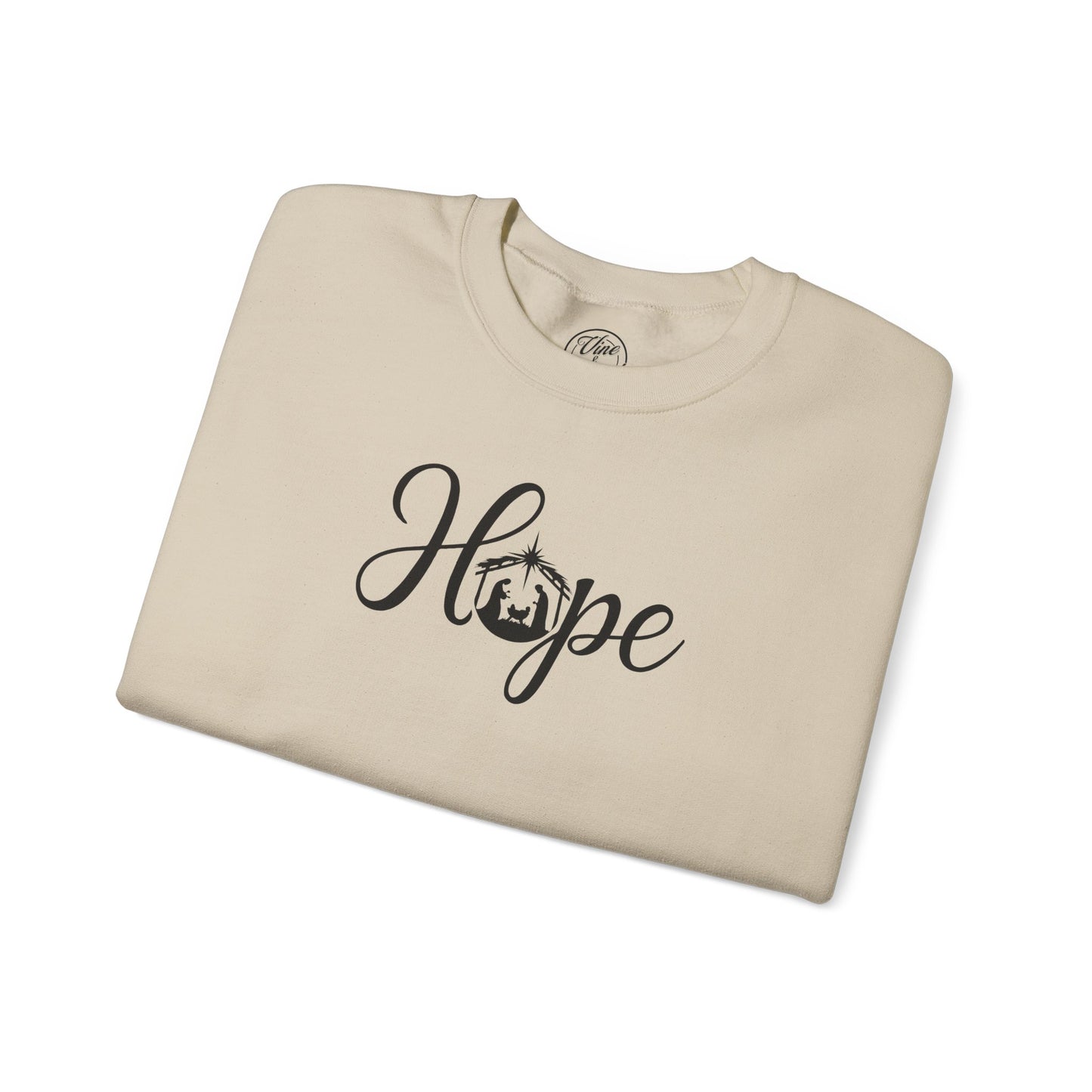 "Hope" Nativity Christmas Crewneck Sweatshirt