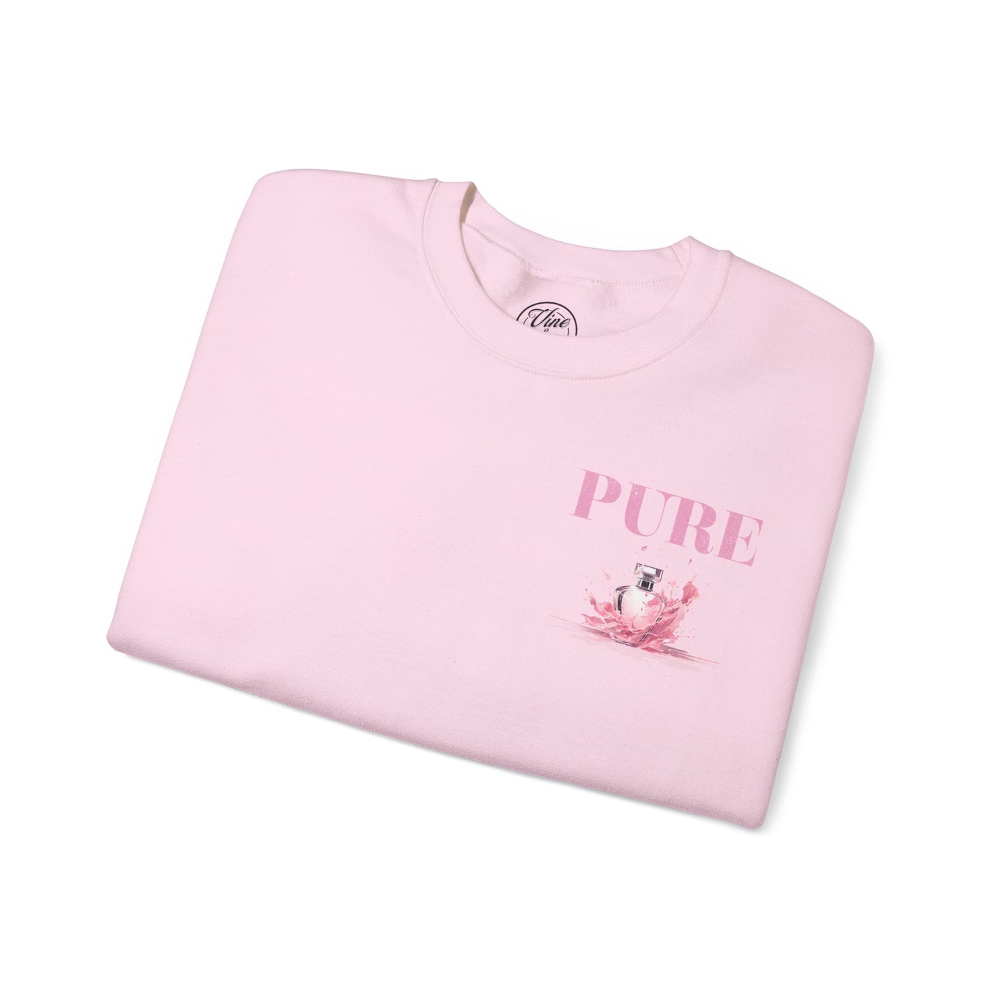 "Pure Worship" Pink Adult Crewneck Sweatshirt