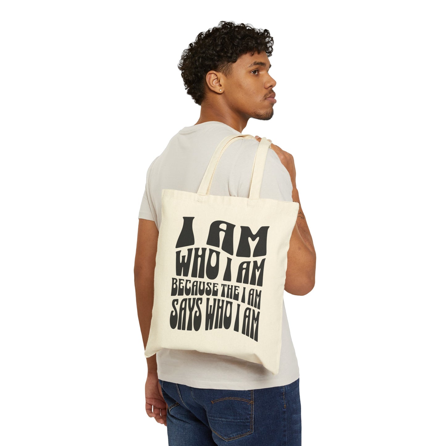 "I Am Who I AM" Cotton Canvas Tote Bag