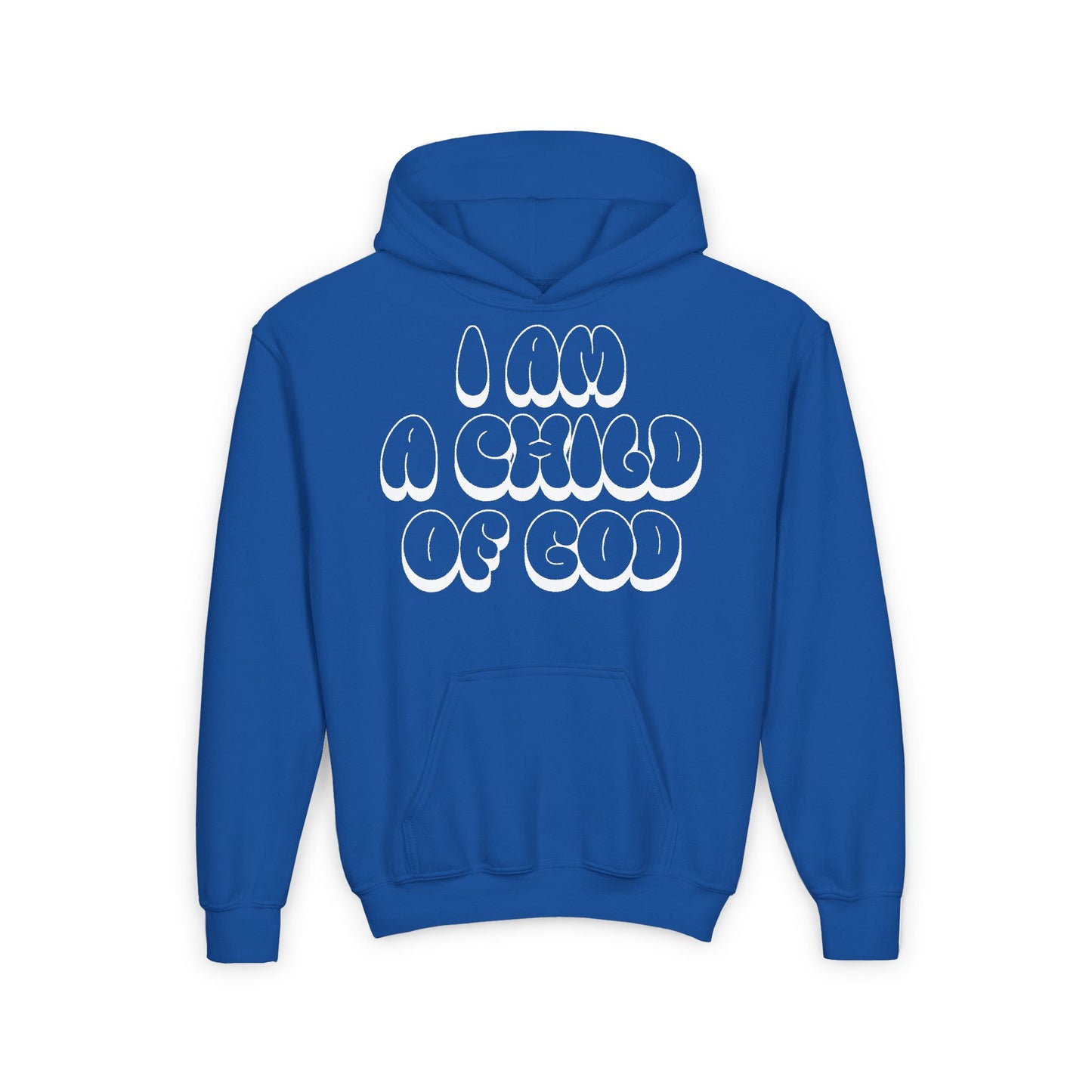 "I Am A Child of God" Youth Heavy Blend Hoodie