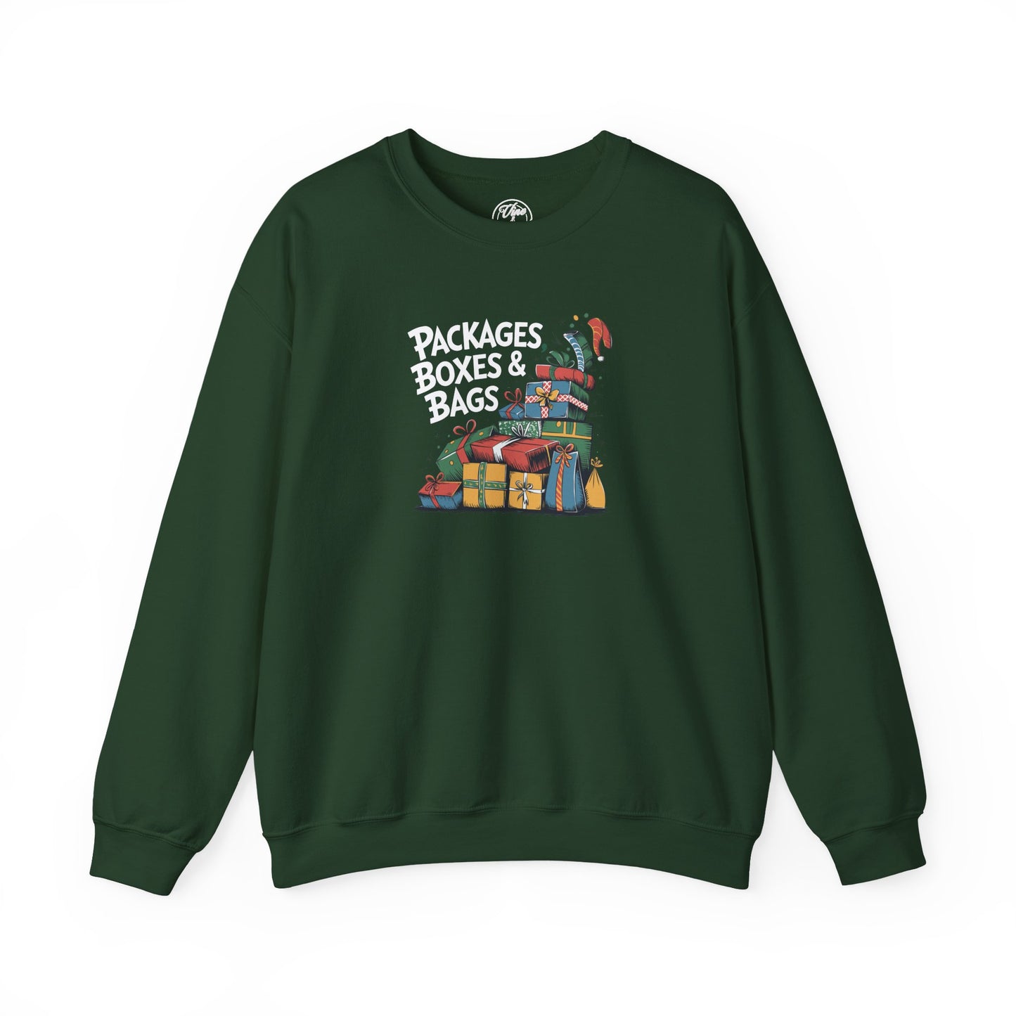 CHRISTMAS "PACKAGES BOXES & BAGS" UNISEX CREWNECK SWEATSHIRT