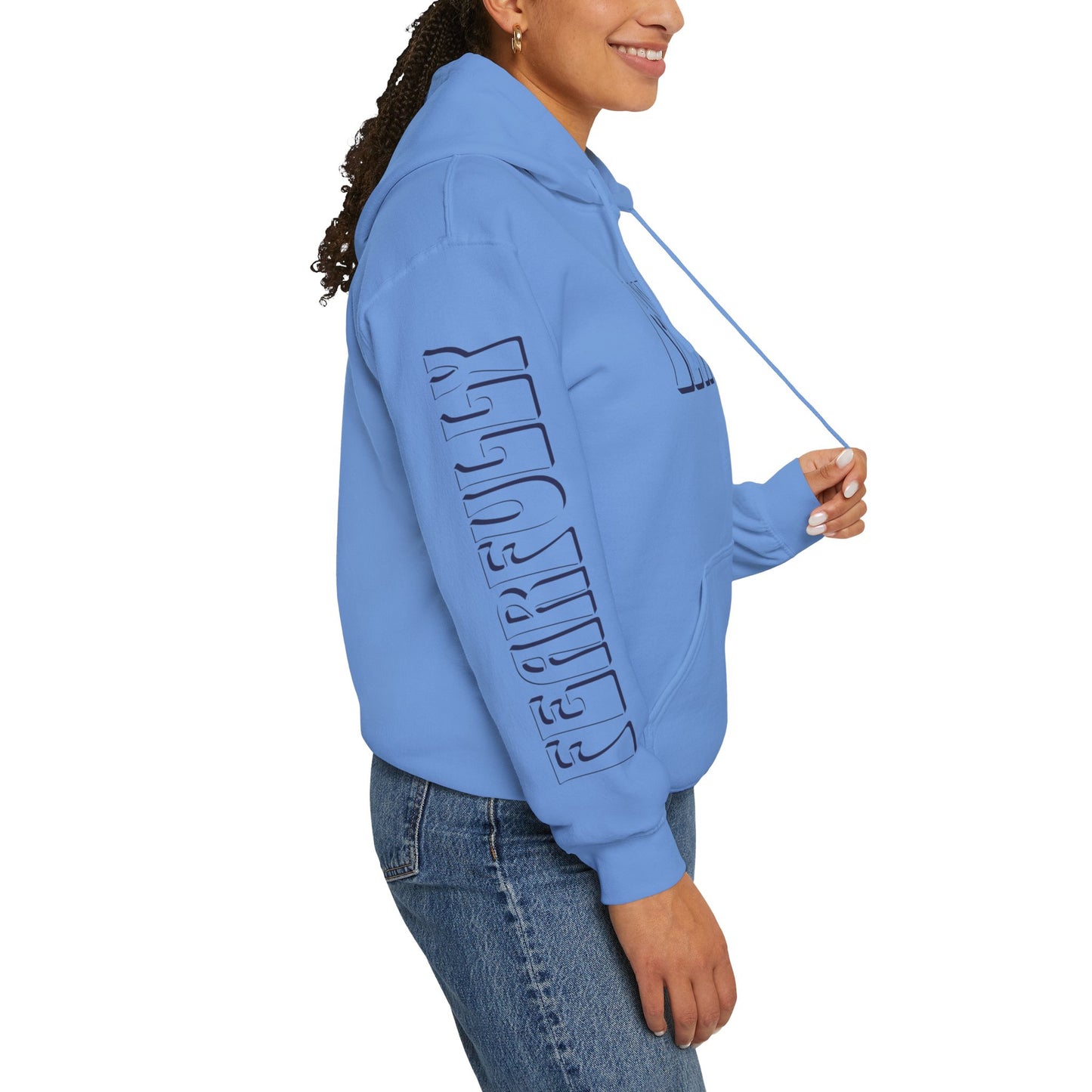 "Fearfully Wonderfully Made" Carolina Blue Adult Hoodie