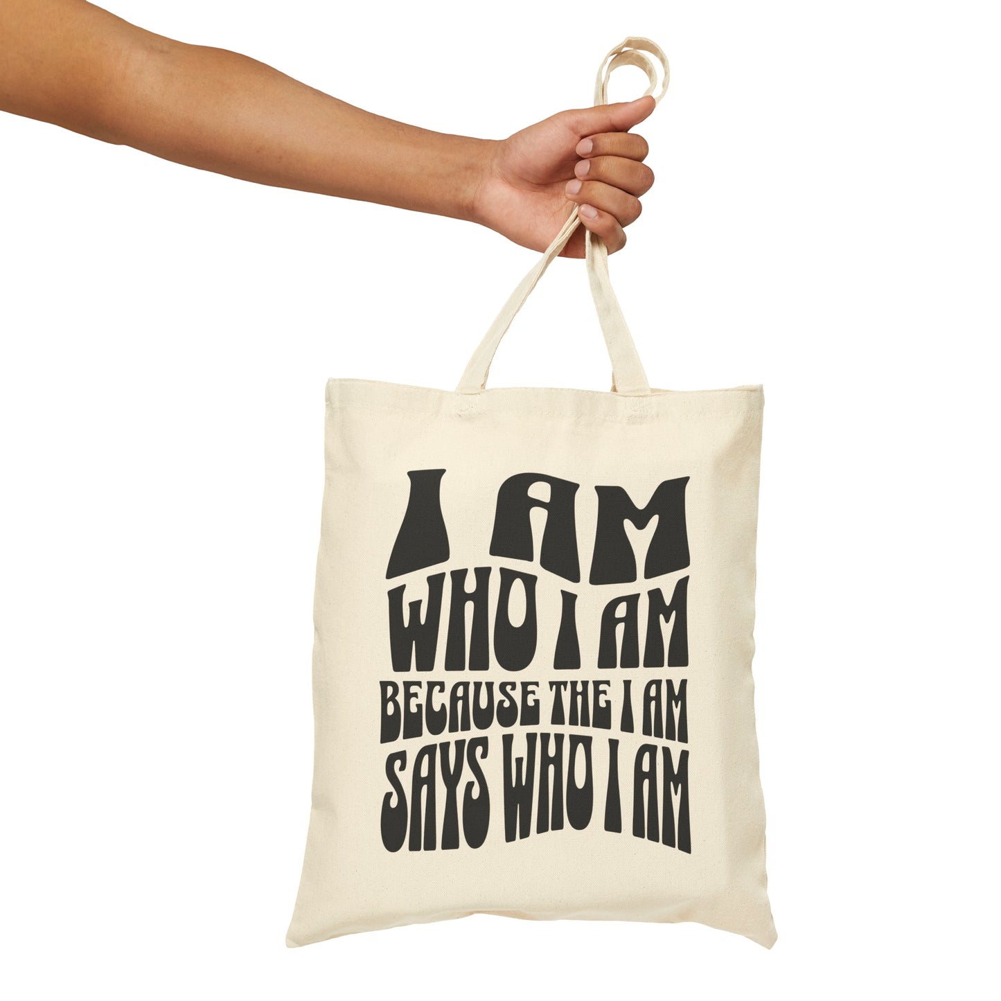 "I Am Who I AM" Cotton Canvas Tote Bag