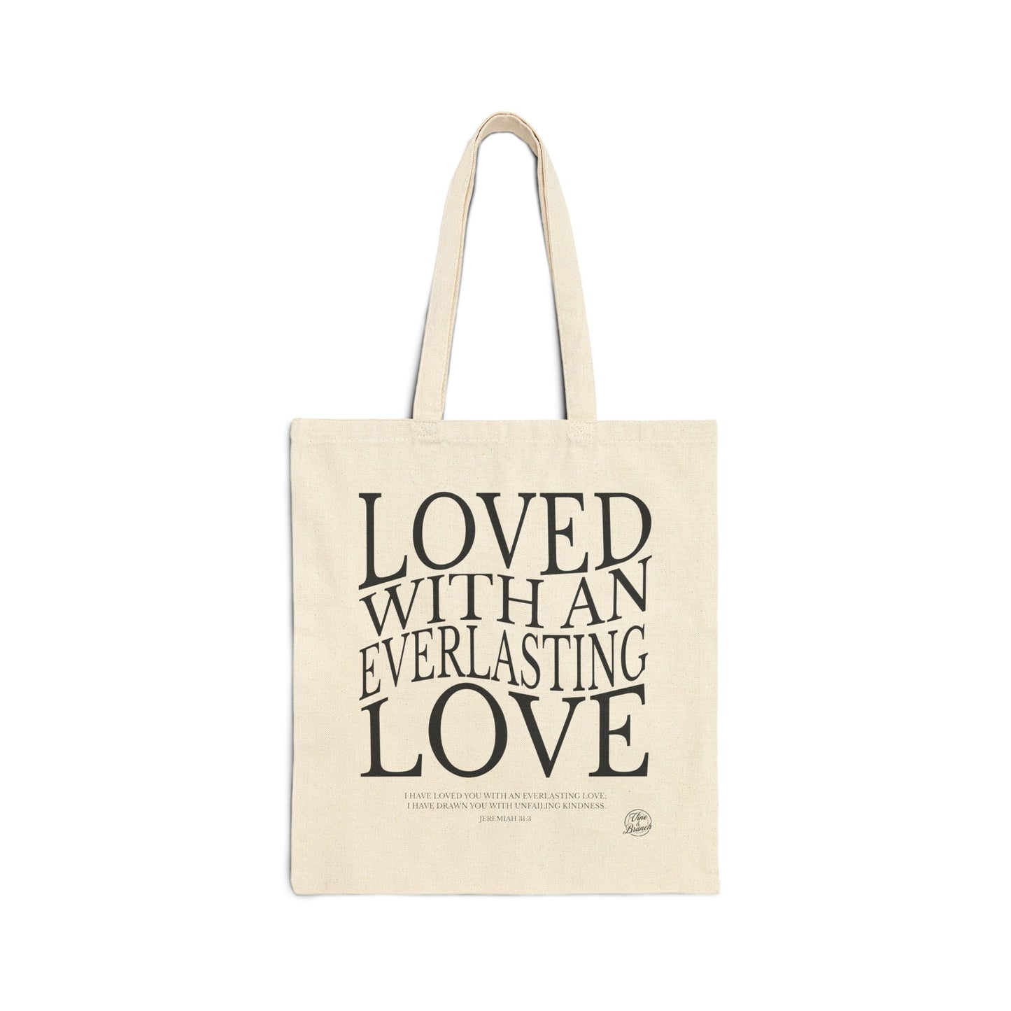 "Everlasting Love" Cotton Canvas Tote Bag