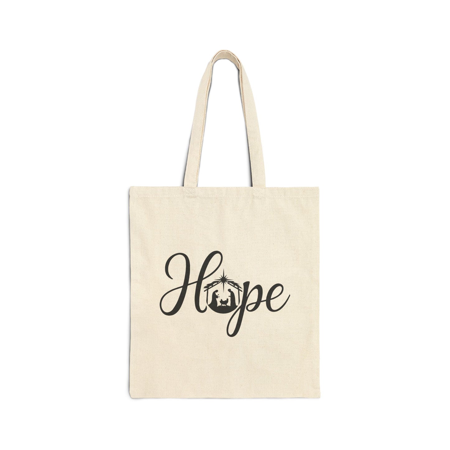 "Hope Nativity" Christmas Cotton Canvas Tote Bag