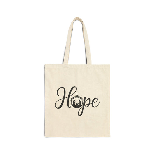 "Hope Nativity" Christmas Cotton Canvas Tote Bag