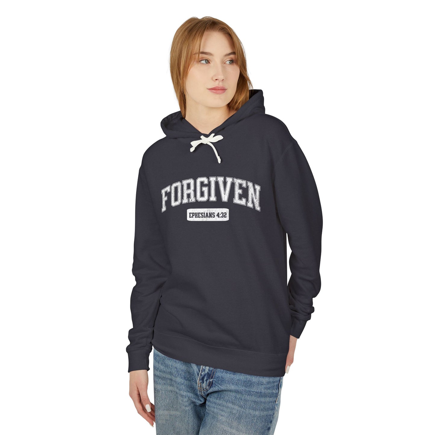"FORGIVEN" VARSITY UNISEX PREMIUM LIGHTWEIGHT HOODIE