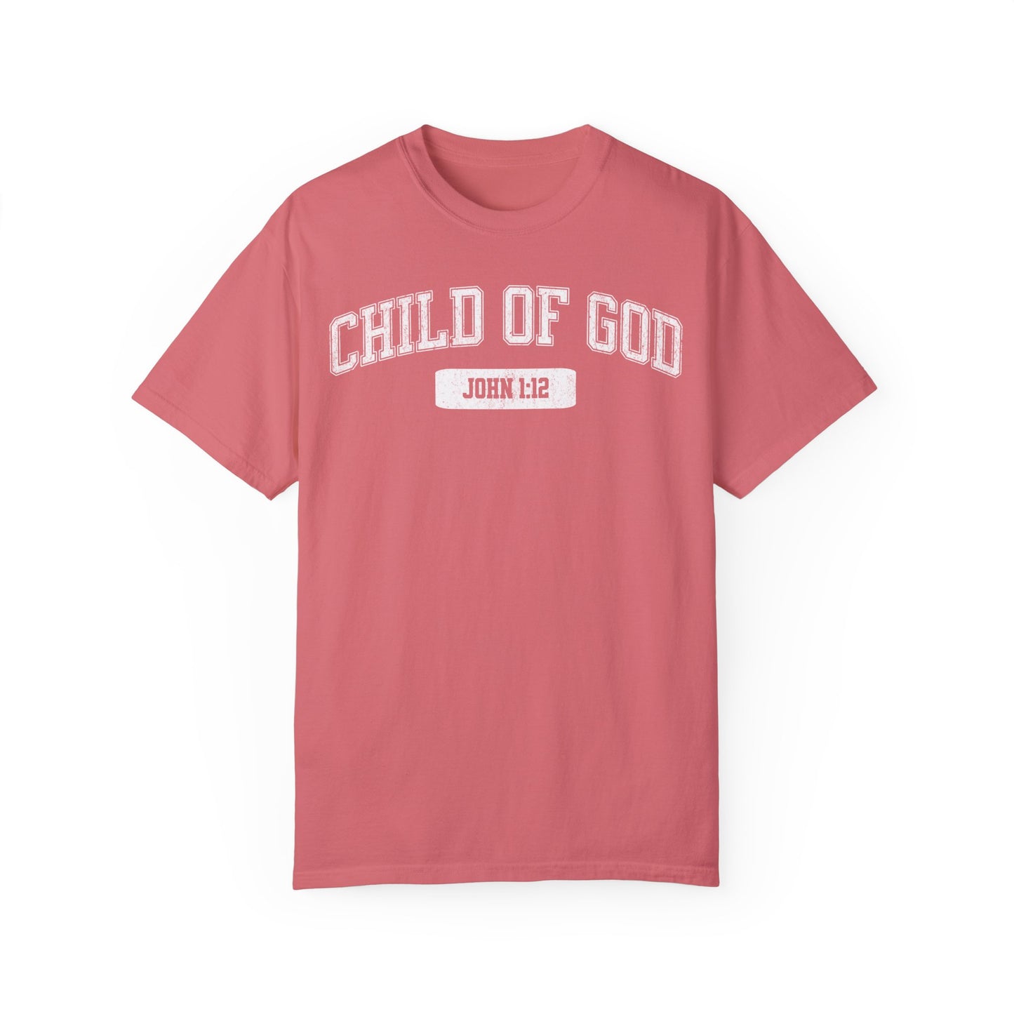 "Child of God" Varsity Style Unisex Garment-Dyed Tee