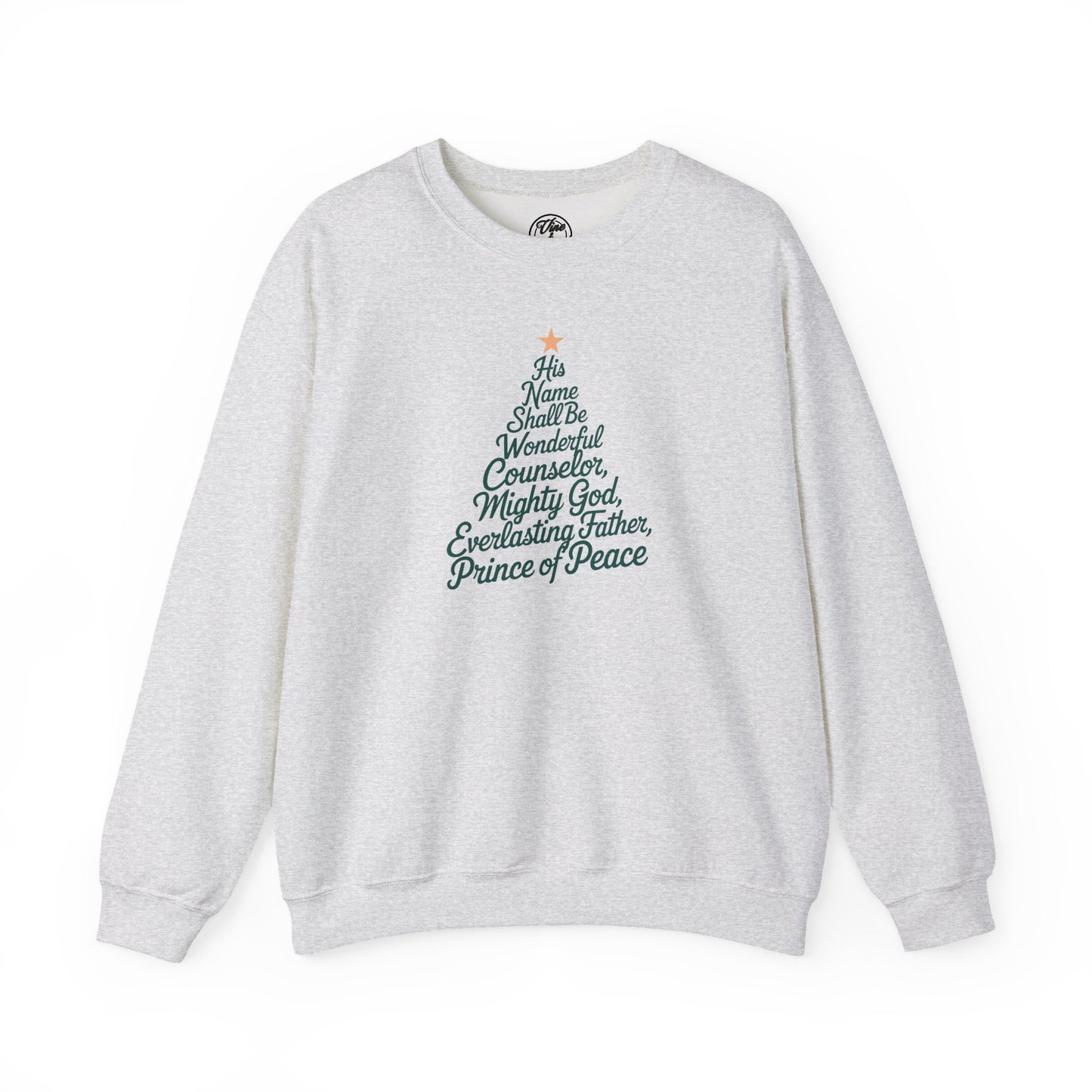 CHRISTMAS "HIS NAME SHALL BE" UNISEX CREWNECK SWEATSHIRT