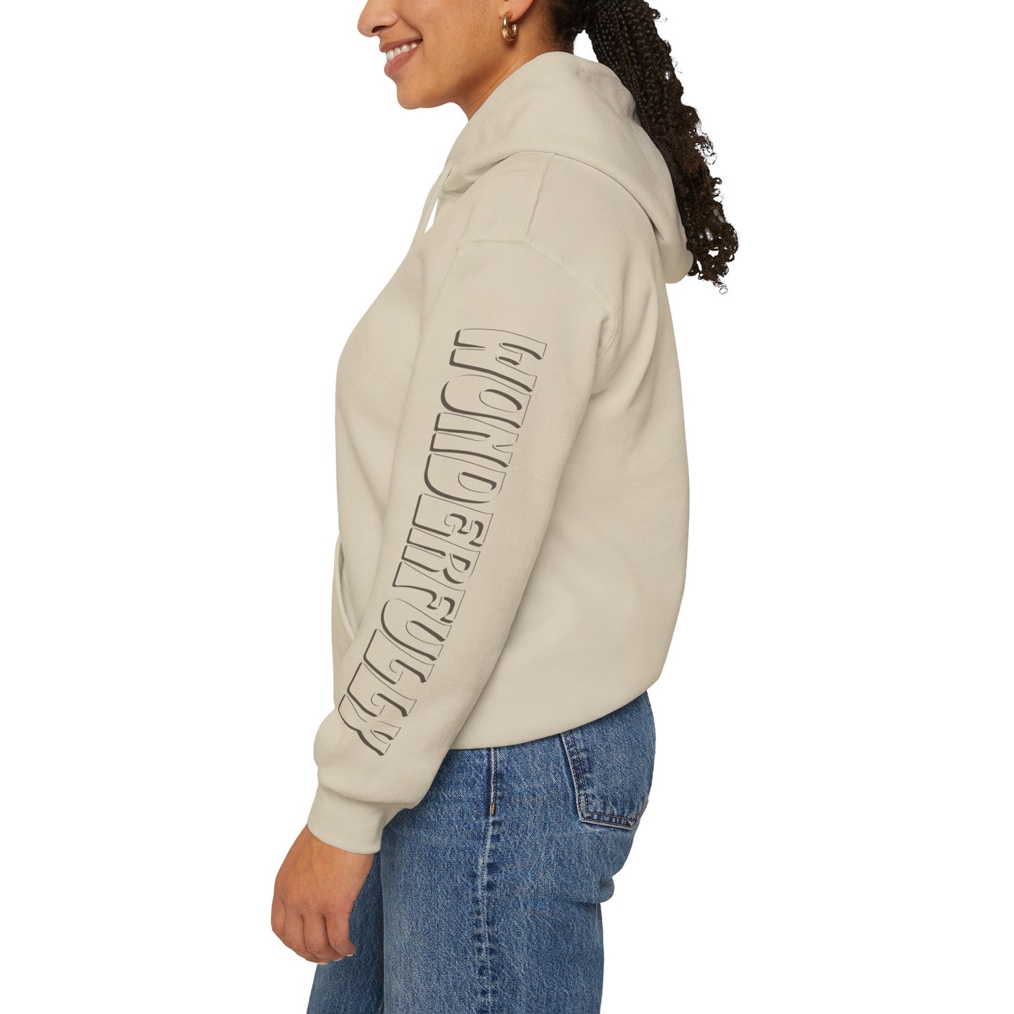 "Fearfully Wonderfully Made" Tan Adult Hoodie