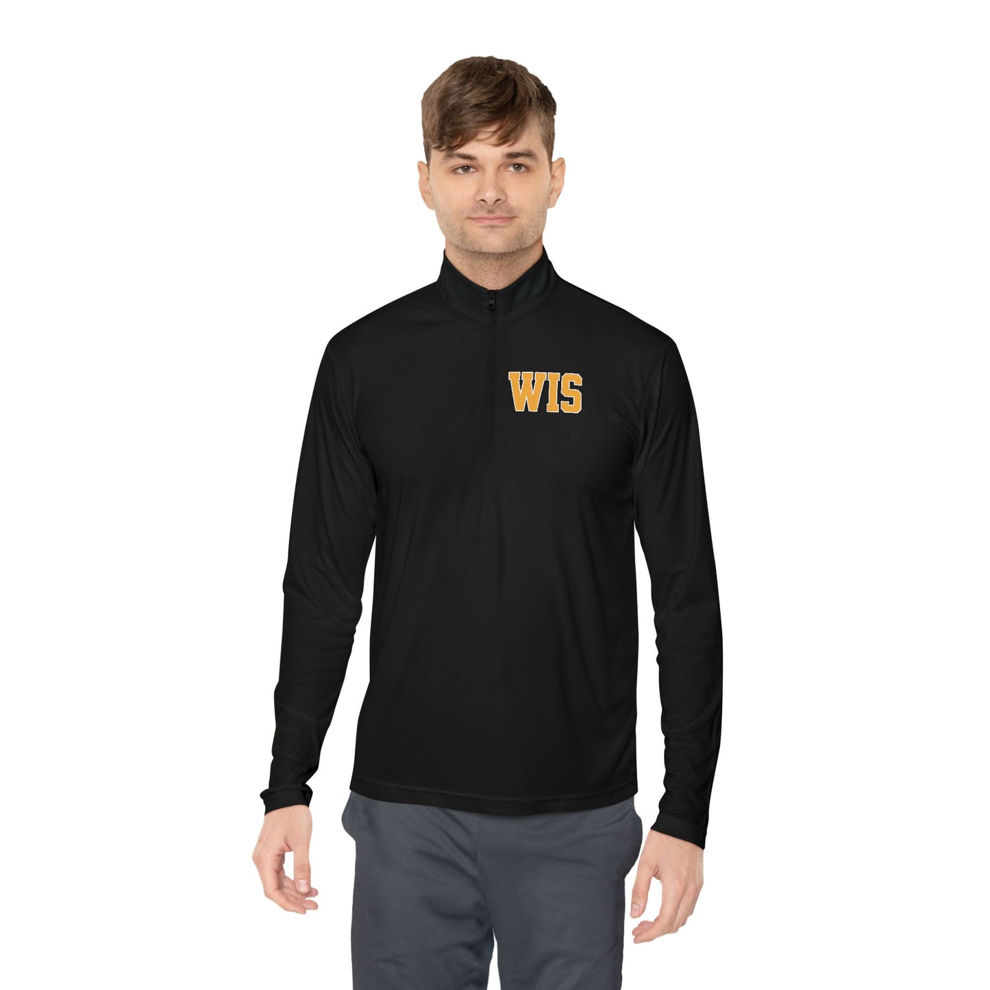 WIS "IT'S GONNA BE GREAT!" QUARTER ZIP MOISTURE WICKING PULLOVER