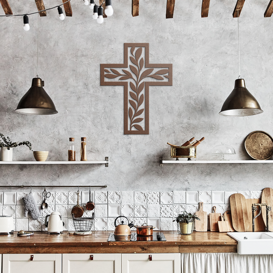 Metal_Cut_Sign_Cross_of_Life_Copper_Rustic_Kitchen_Mockup.png