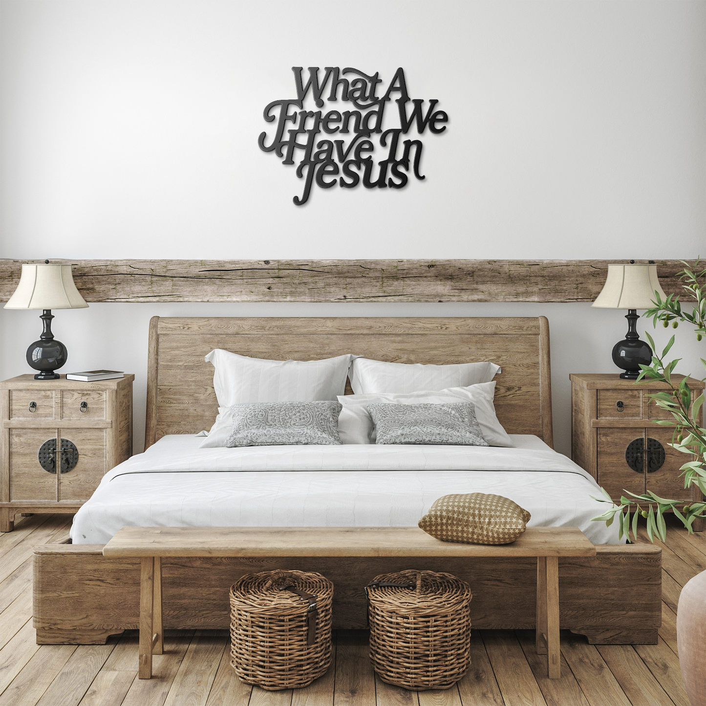 Metal Cut Sign "What A Friend We Have In Jesus"