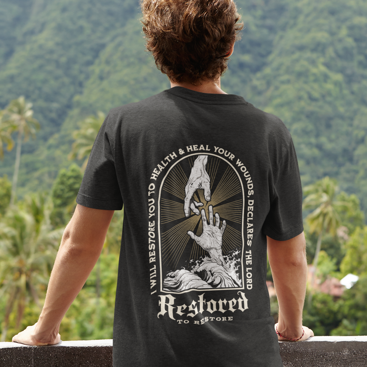 "RESTORED TO RESTORE" UNISEX PREMIUM TEE